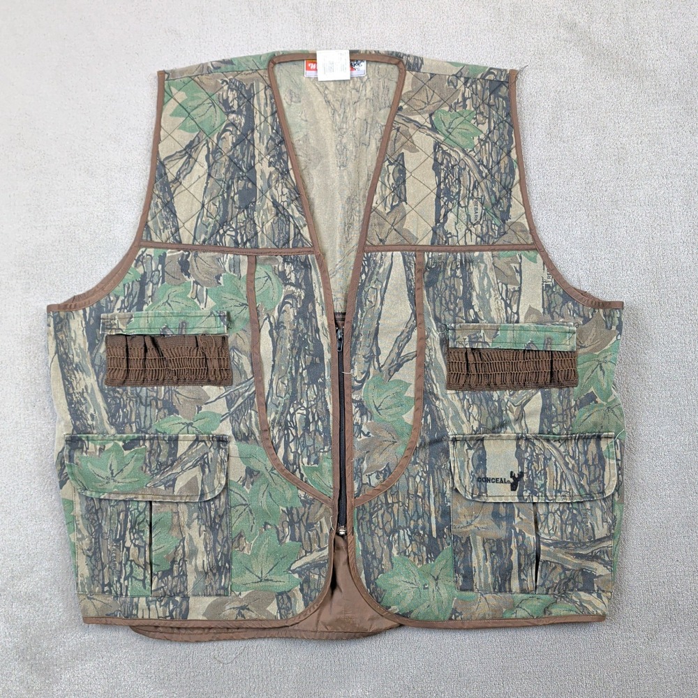 Winchester Hunting Vest Mens XXL Trebark Camo Vintage Utility Shooting Game Bag